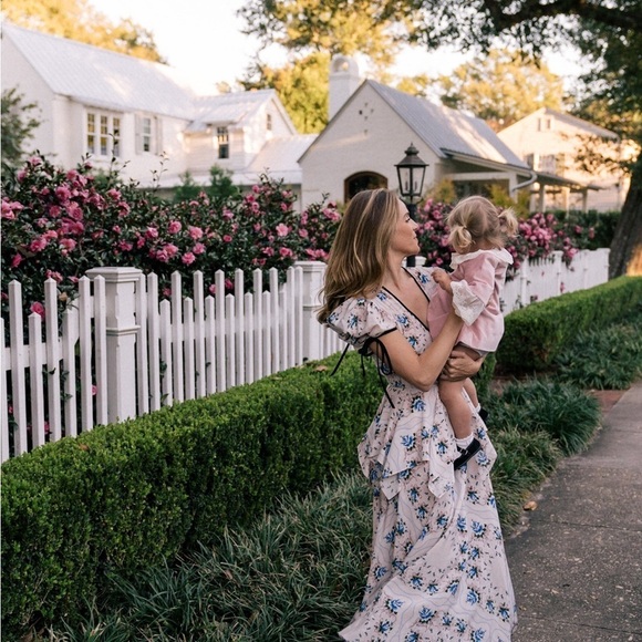 Rodarte Dresses & Skirts - Rodarte Ruffled Floral-Print Silk Maxi Dress
